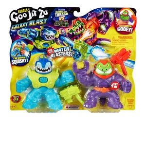 Heroes of goo jit zu galaxy  blast vesus pack thrash vs quickdraw Rock jaw NWT